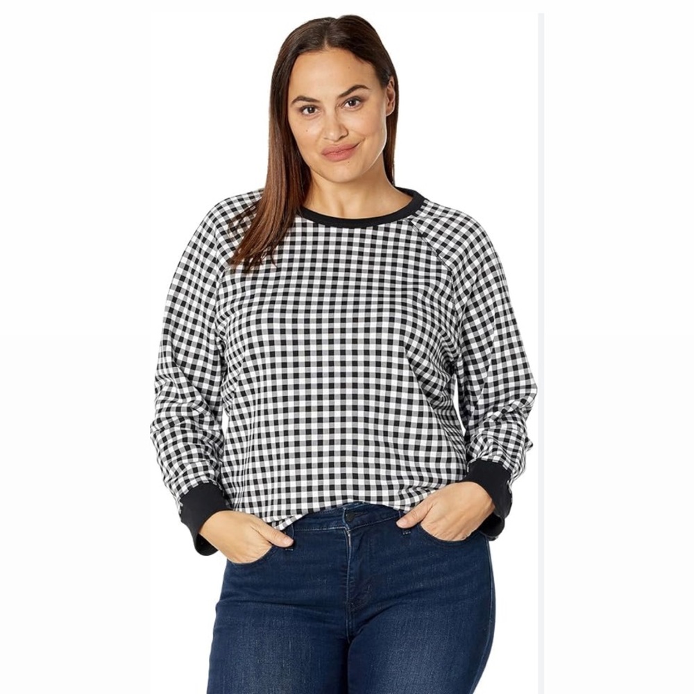 Draper James Natalie Sweatshirt in Gingham